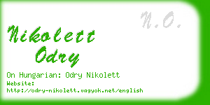 nikolett odry business card